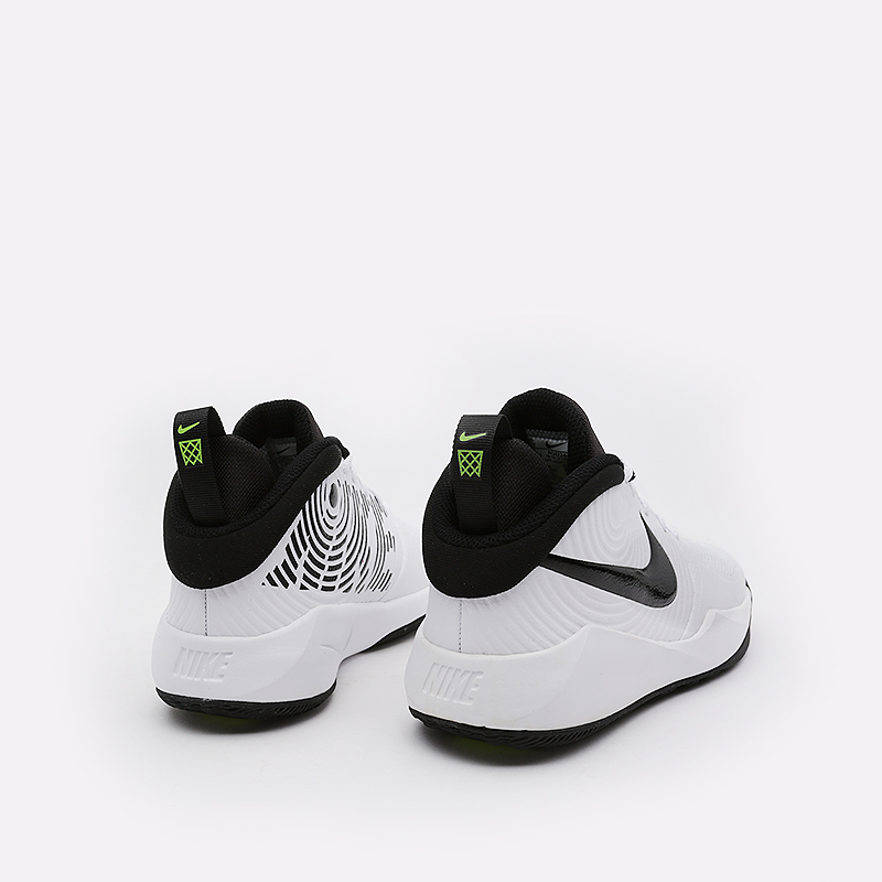 женские белые баскетбольные кроссовки Nike Team Hstle D 9 GS AQ4224-100 - цена, описание, фото 4